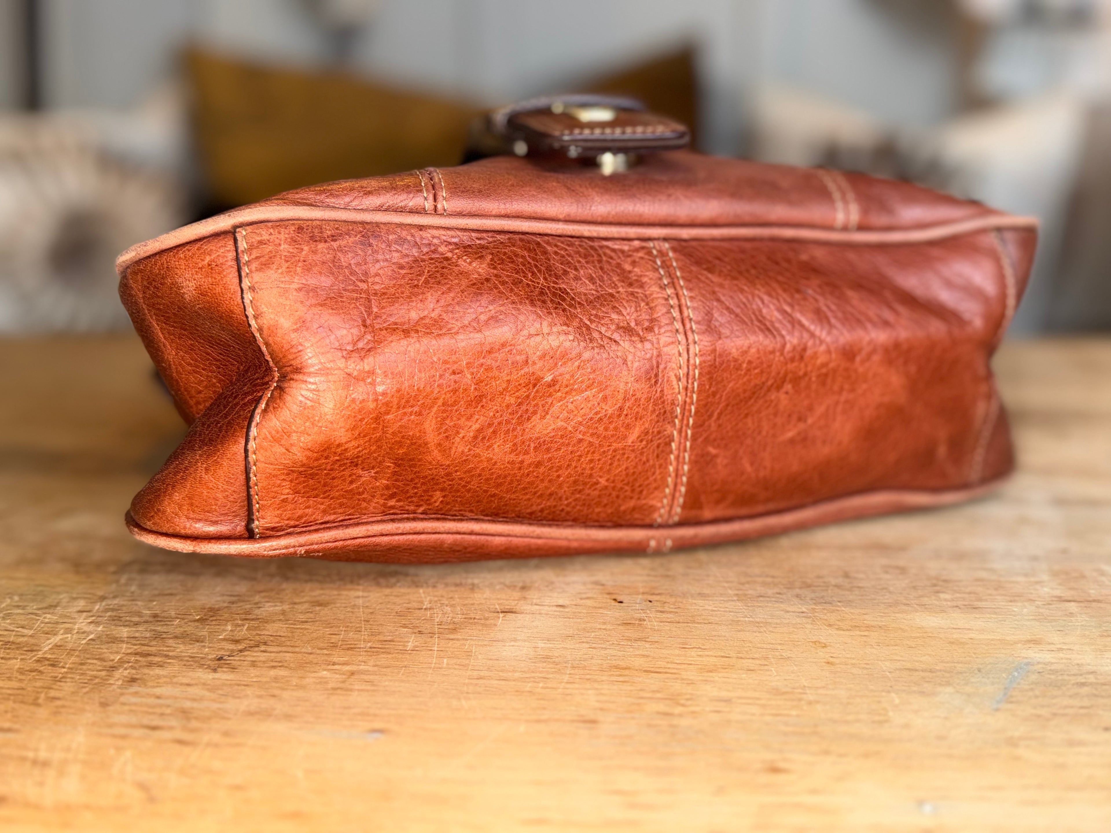 Etienne Aigner Brown Leather Saddle Shoulder Bag