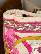 Vera Bradley Tea Garden Tote Bag with Tortoise Shell Toggle closure