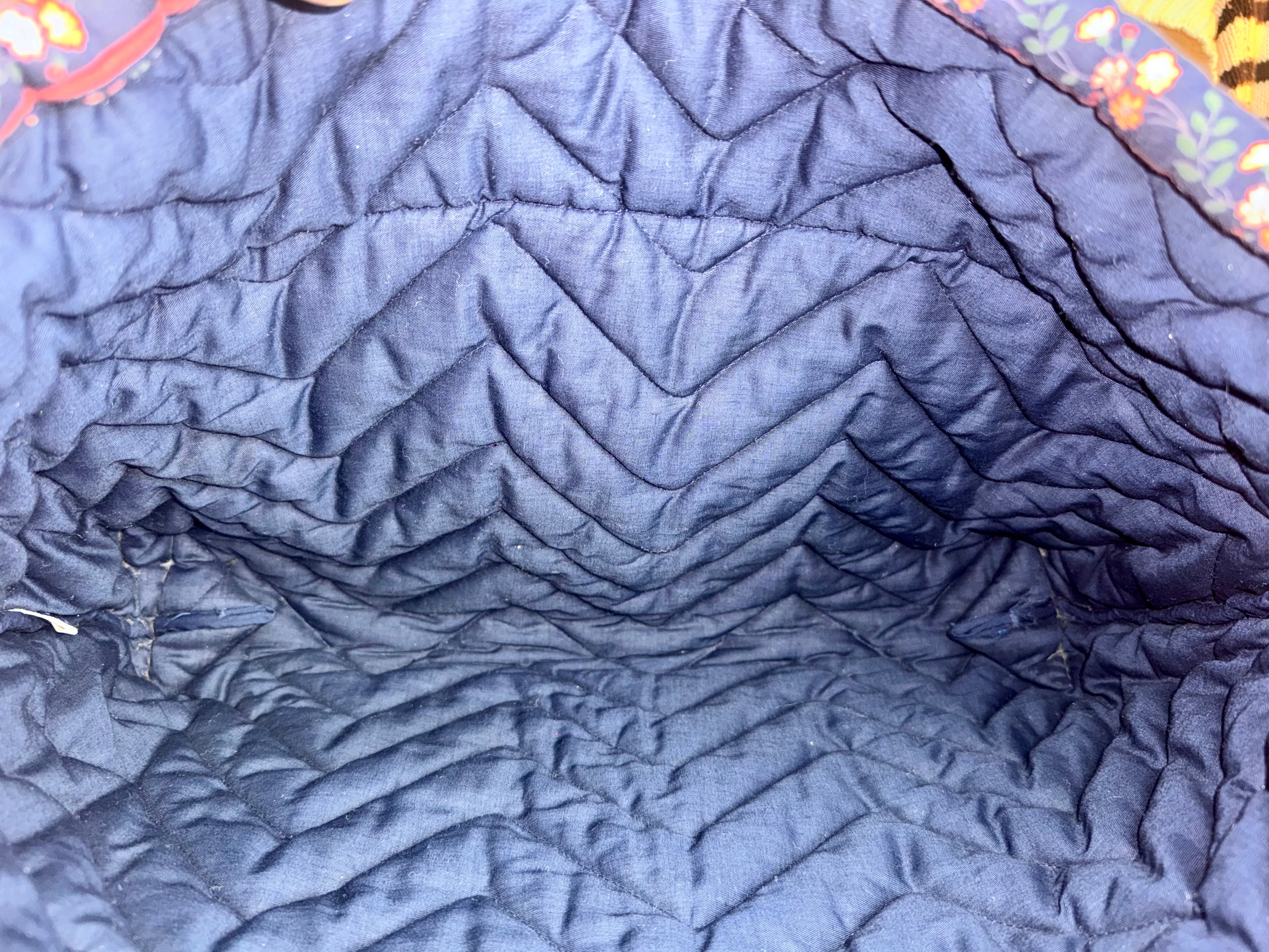 Quilted Blue Tote Bag