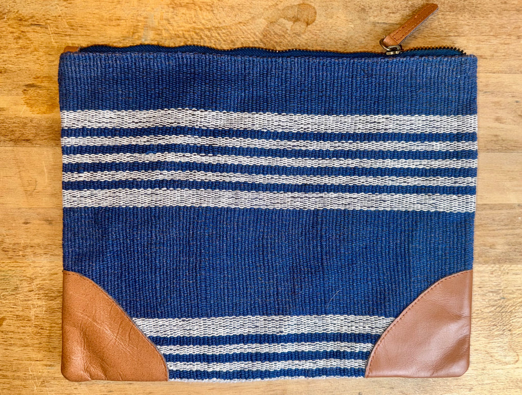 Blue & White Mud Pie Bag