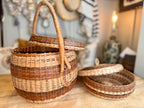 Stackable Double Basket Set – Woven Storage Baskets