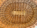 Vintage Wicker Pet Bed – Handwoven Oval Basket Dog/Cat Bed