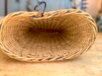 Handwoven Door Hanging Basket – Natural Wicker Wall/Entry Basket