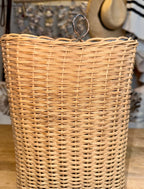 Handwoven Door Hanging Basket – Natural Wicker Wall/Entry Basket