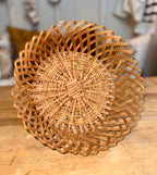 Handwoven Round Wicker Basket – Natural Decorative Storage Bowl