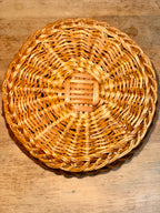 Handwoven Round Wicker Basket – Natural Decorative Storage Bowl