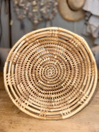 Handwoven Round Wicker Basket – Natural Decorative Bowl