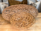 Set of 2 Handwoven Wicker Baskets – Open-Weave Decorative Bowls