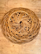 Set of 2 Handwoven Wicker Baskets – Open-Weave Decorative Bowls