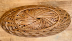 Set of 2 Handwoven Wicker Baskets – Open-Weave Decorative Bowls