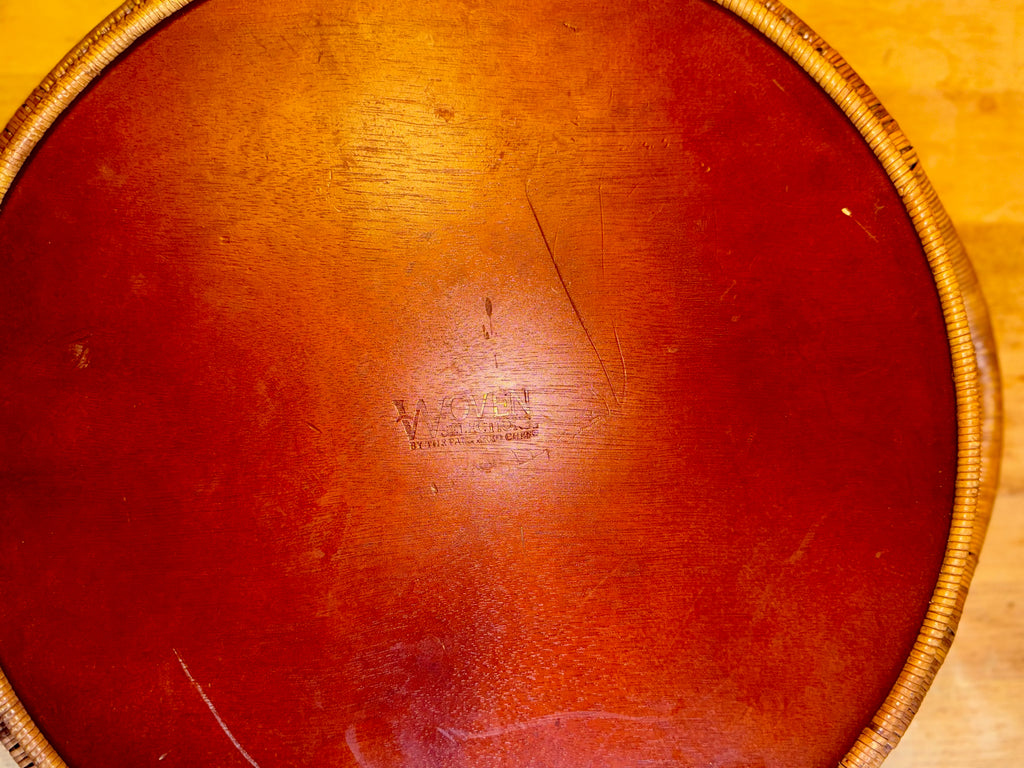 Pampered Chef Handwoven Wicker Serving Tray – Rectangular Basket Tray