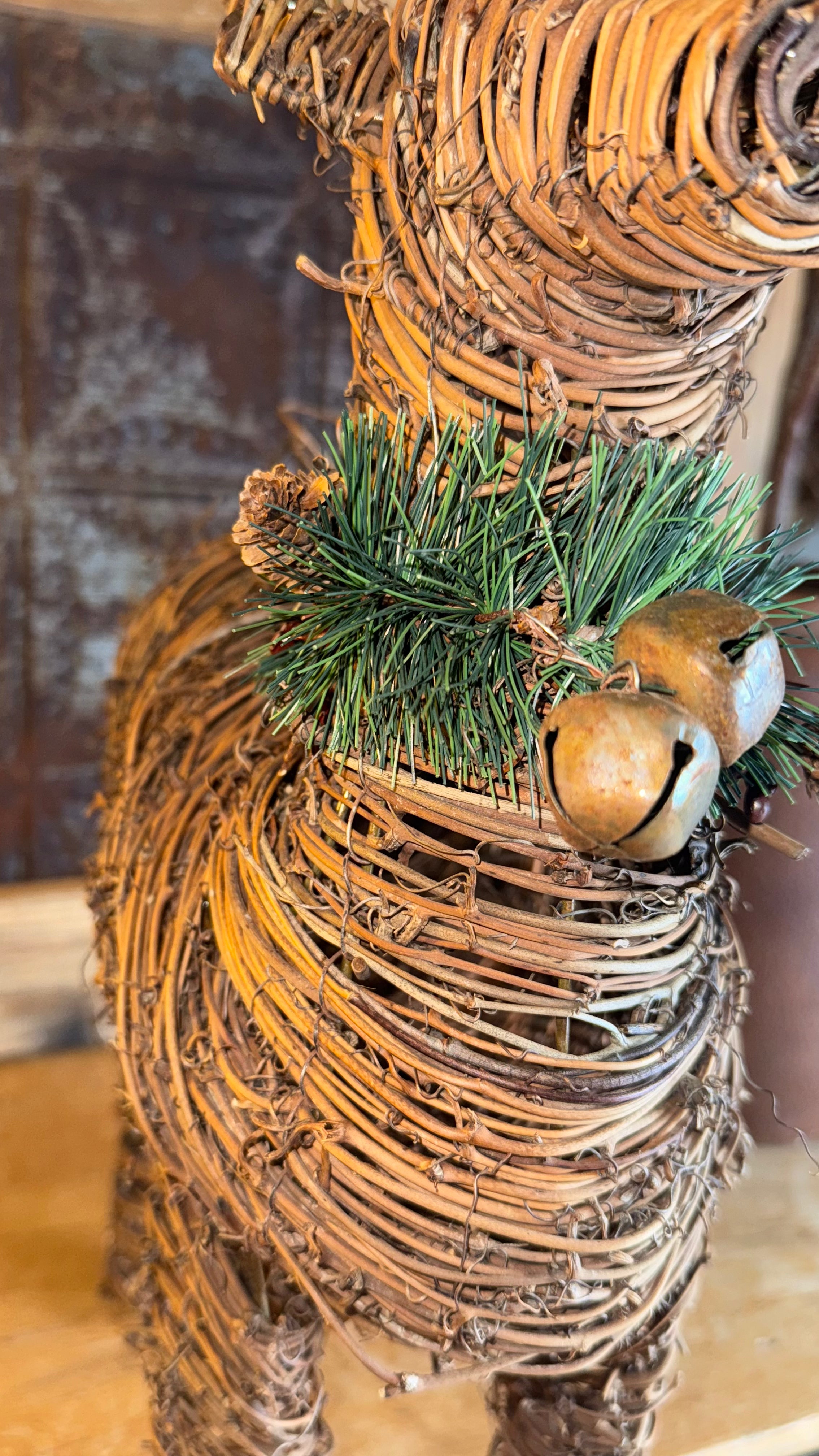 Vintage Grapevine Reindeer