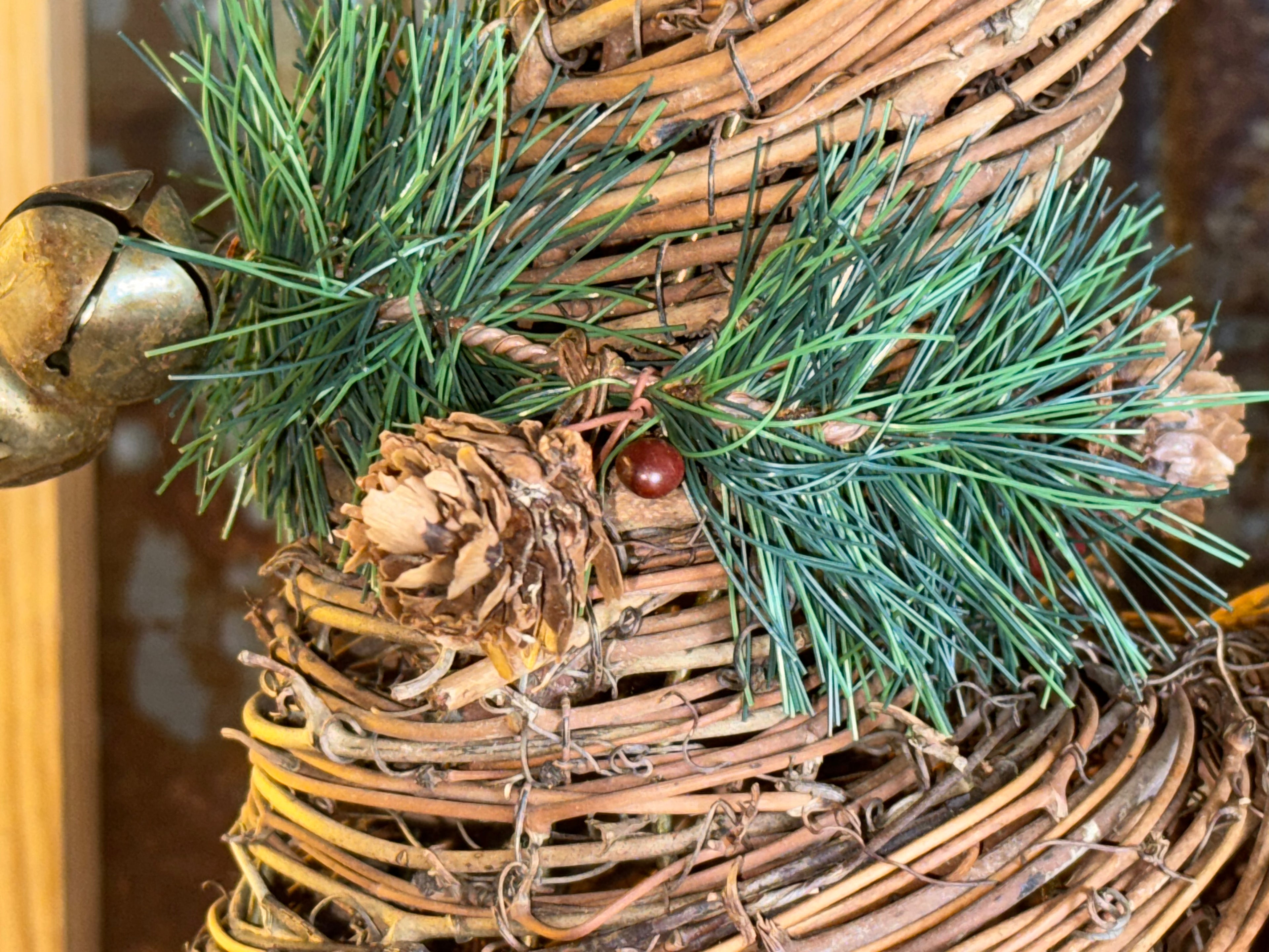 Vintage Grapevine Reindeer