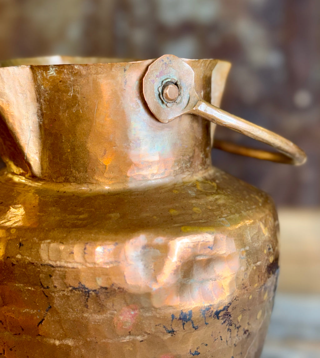 Vintage Italian 1930's Copper Wash Basin/Milkcan