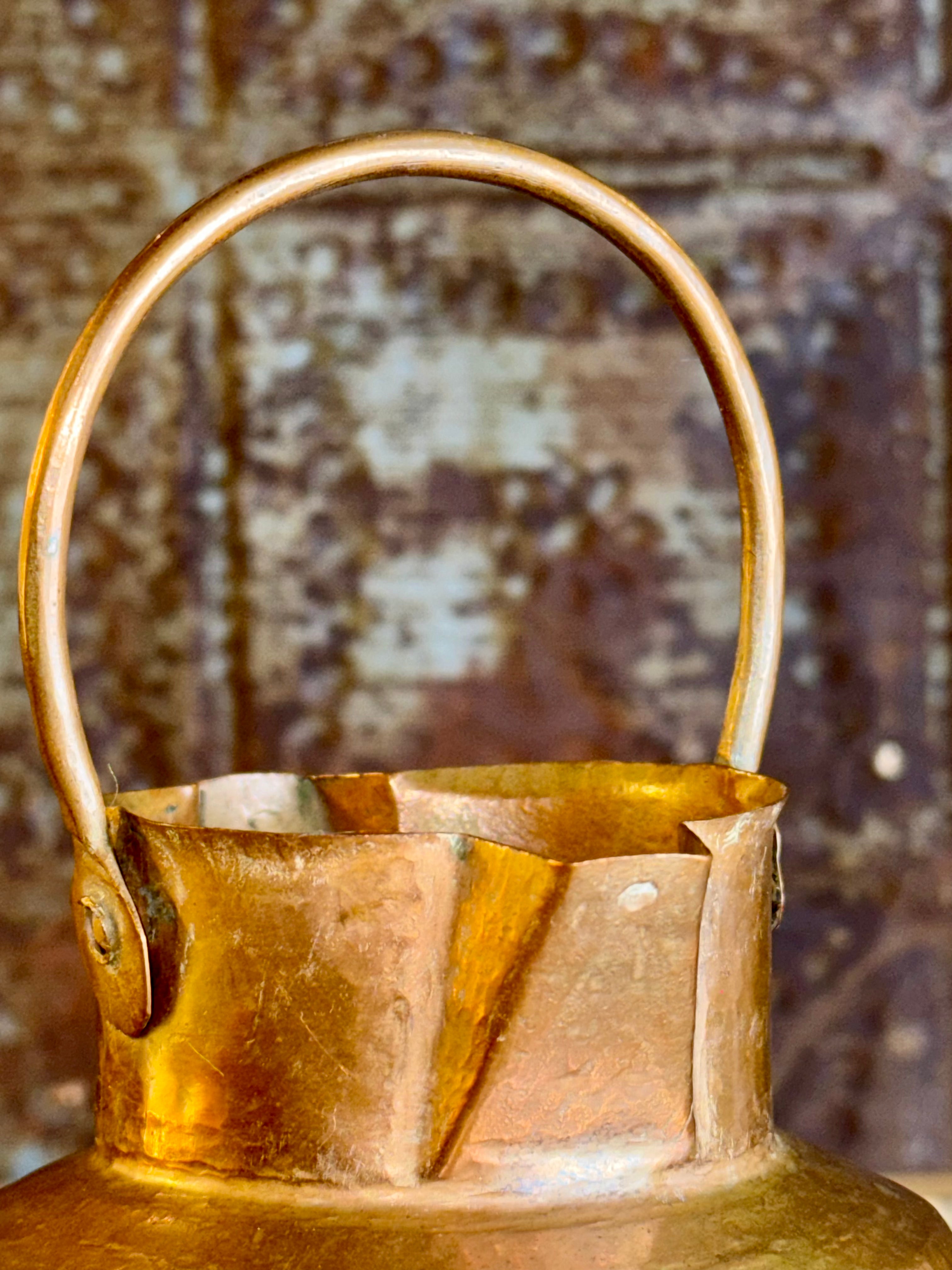 Vintage Italian 1930's Copper Wash Basin/Milkcan