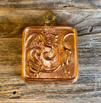 Vintage Copper & Brass Mold w/Design. ODI Made In India