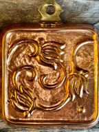 Vintage Copper & Brass Mold w/Design. ODI Made In India