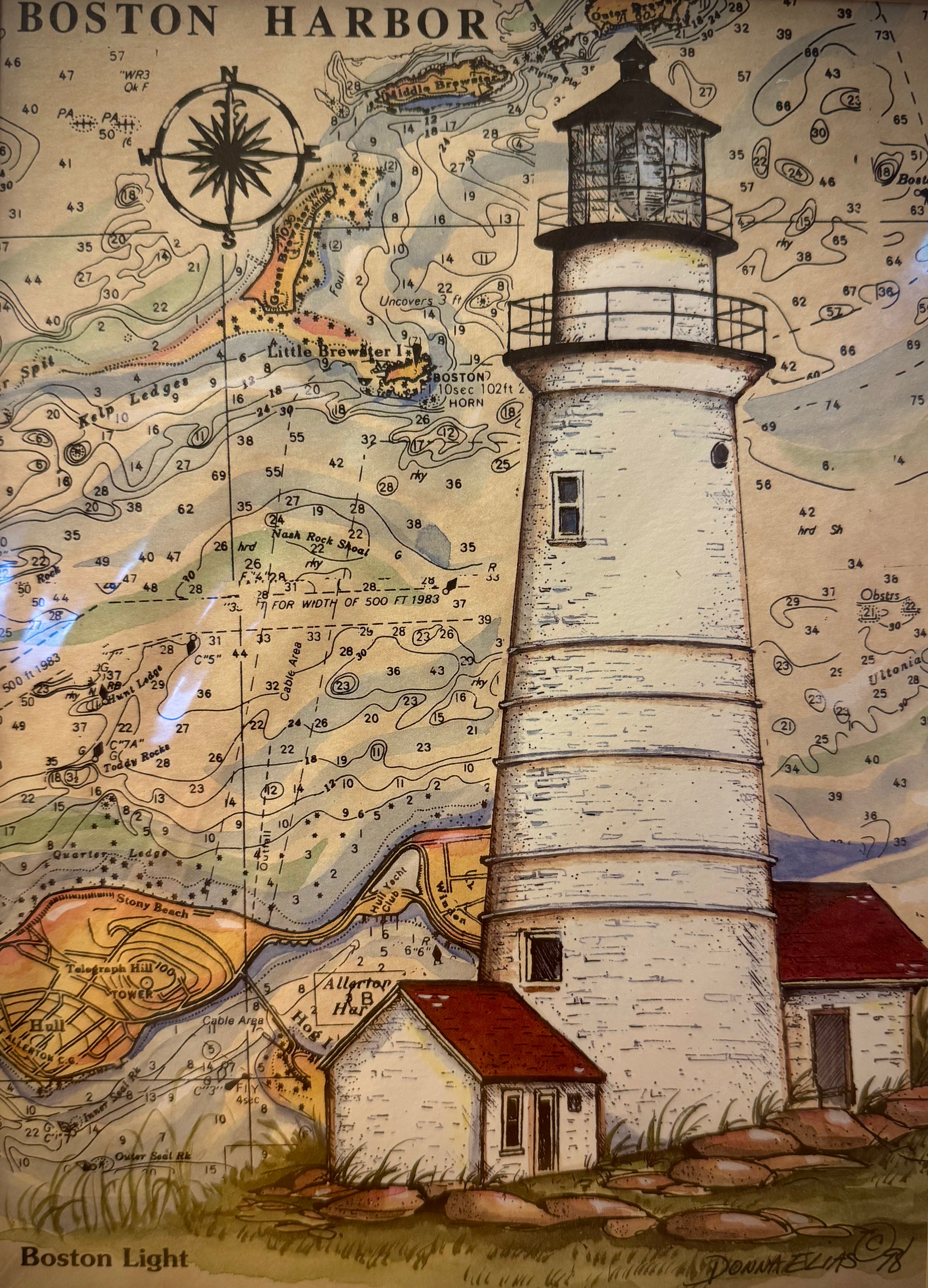 Various Lighthouse Paintings by Donna Elias