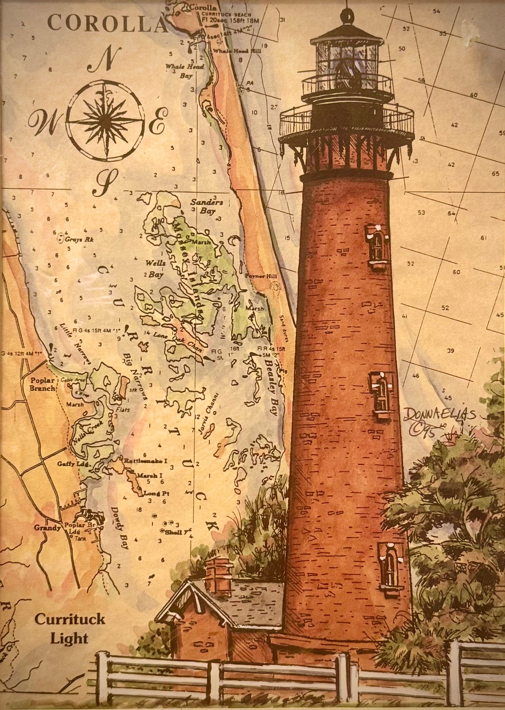 Various Lighthouse Paintings by Donna Elias