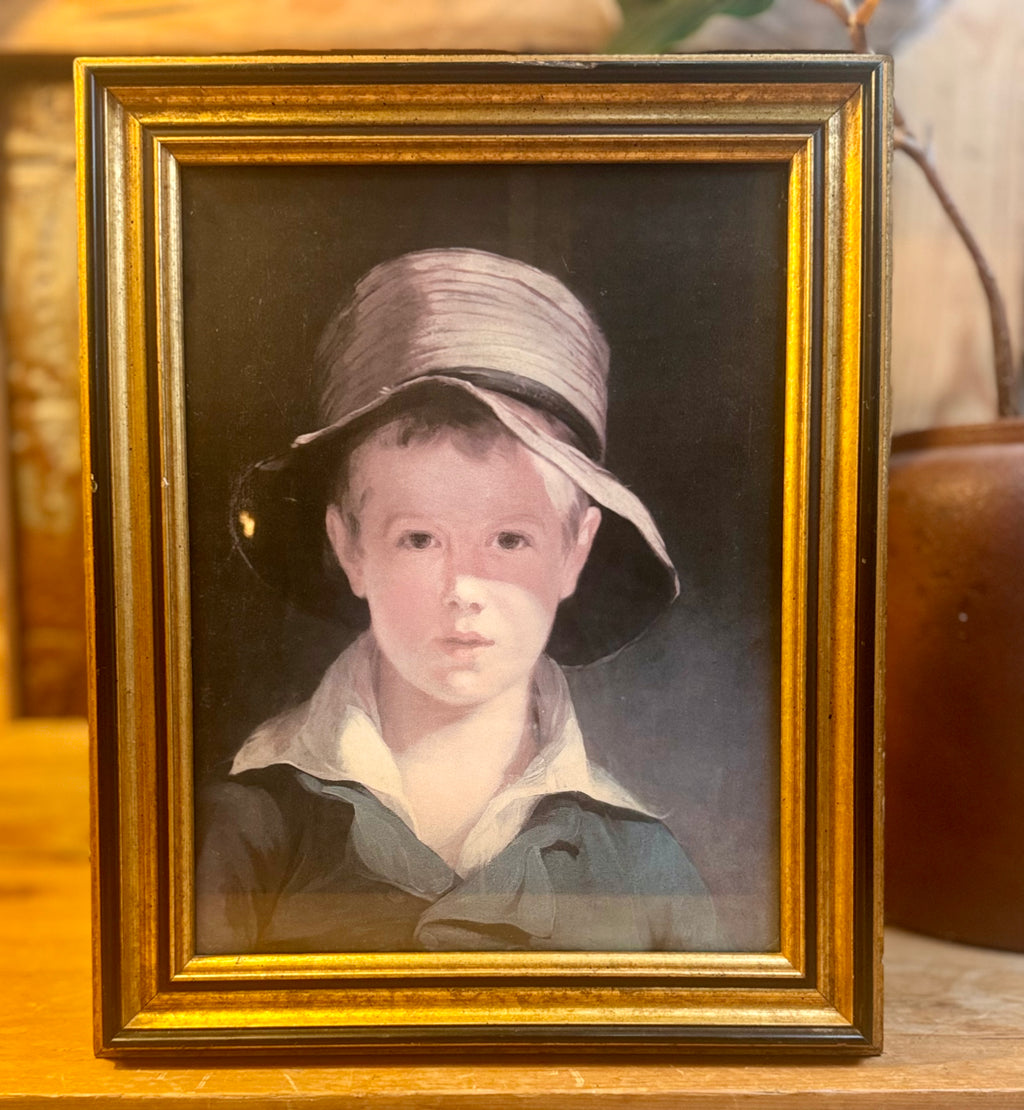 French Boy "The Torn Hat" Framed Print