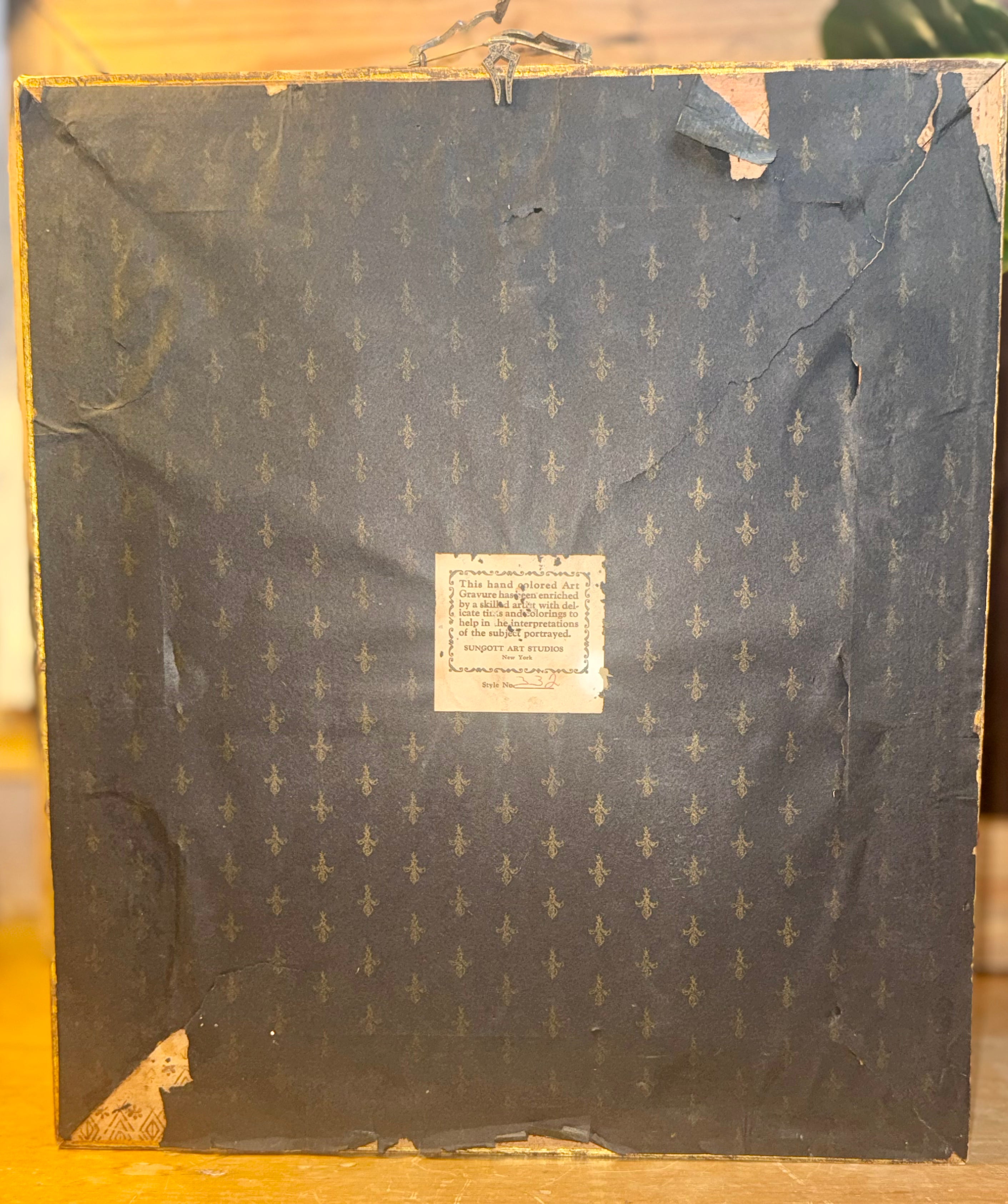 Framed Reproduction of The Painting "The Repast of Two Old People"