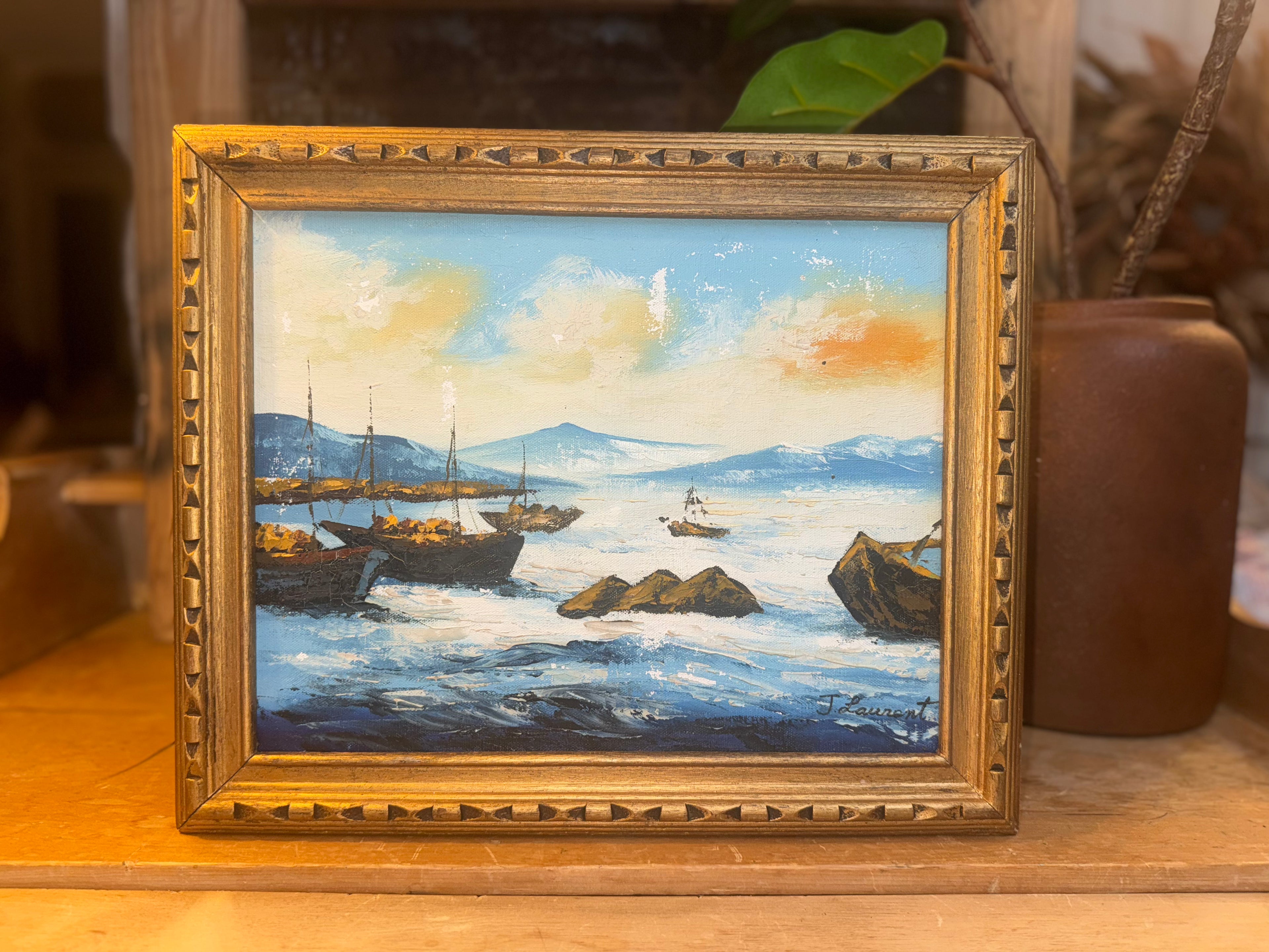 Signed Oil Painting by J. Laurent
