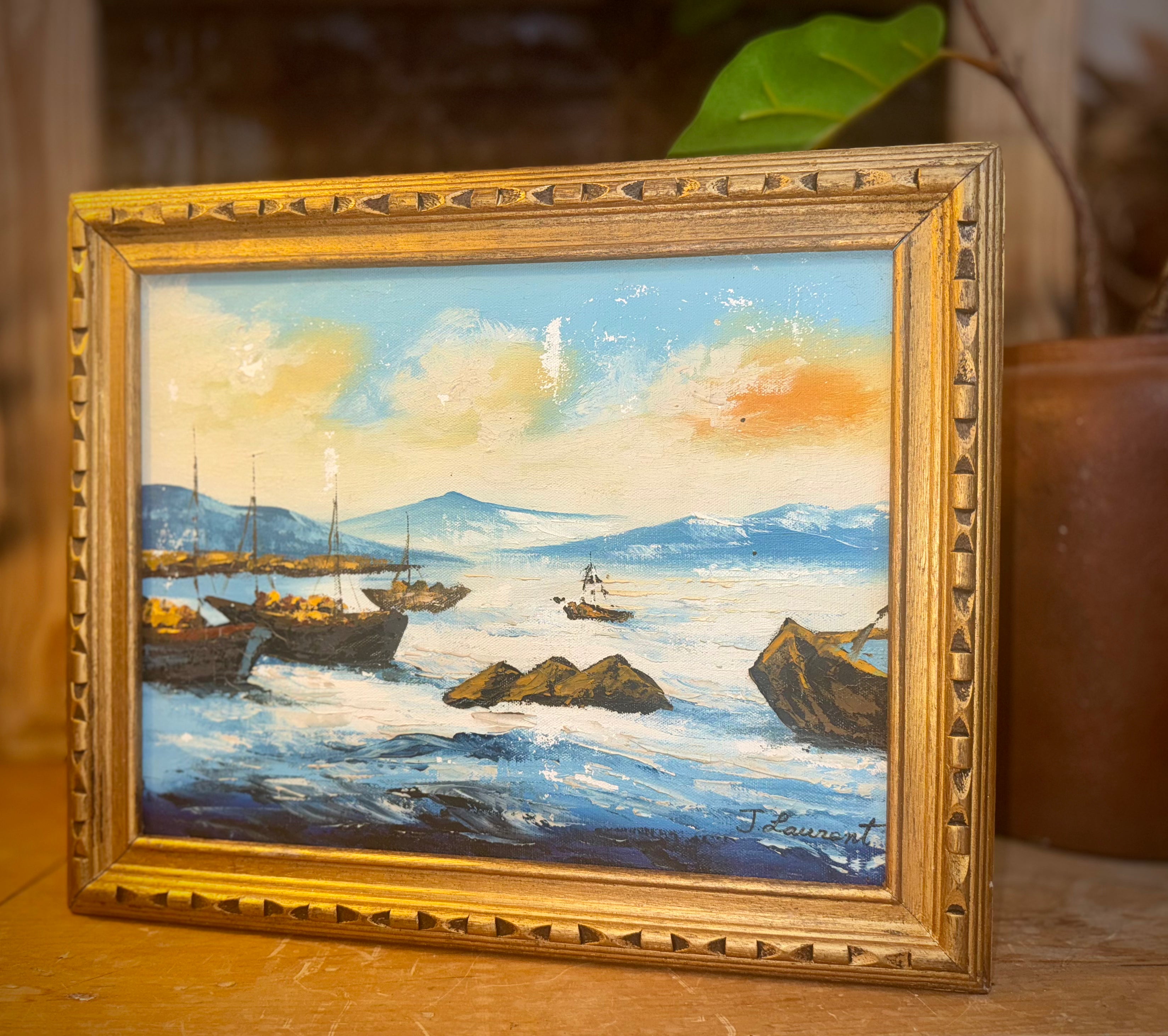 Signed Oil Painting by J. Laurent