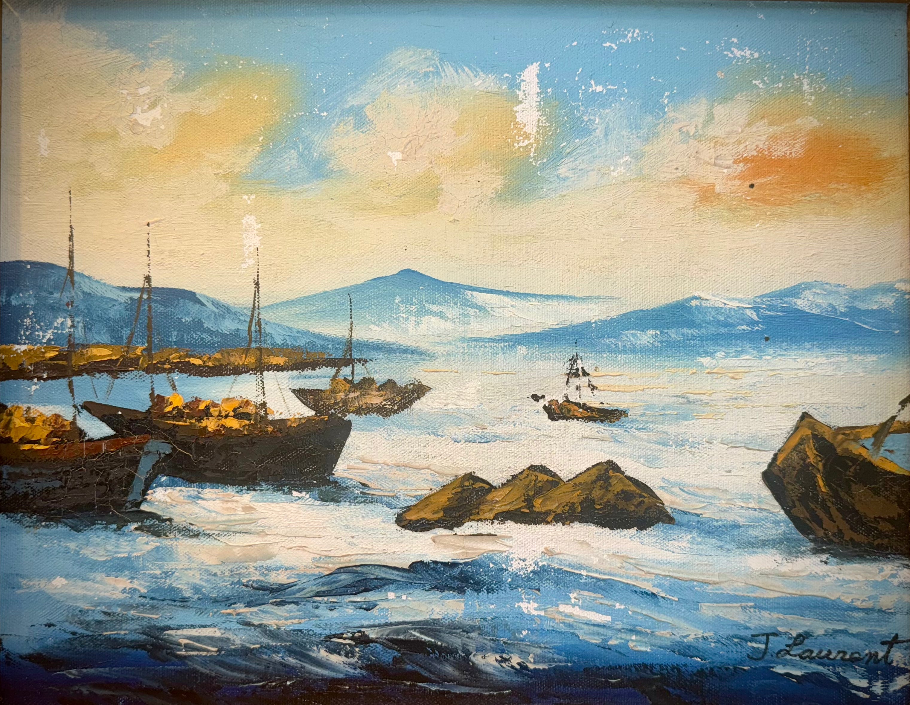 Signed Oil Painting by J. Laurent