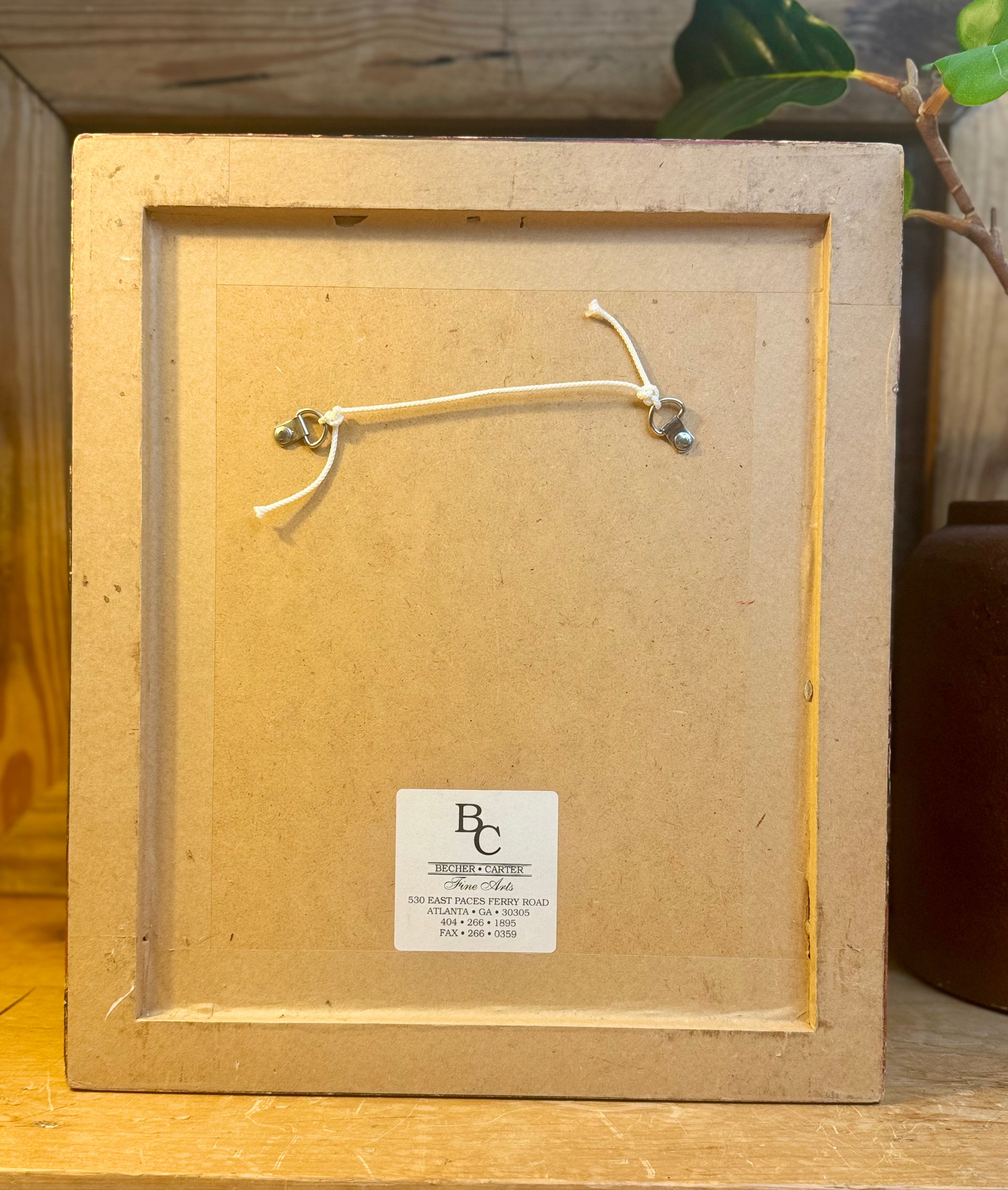 Gold/Black Frame w/ A Red & Pink Camellia Flower