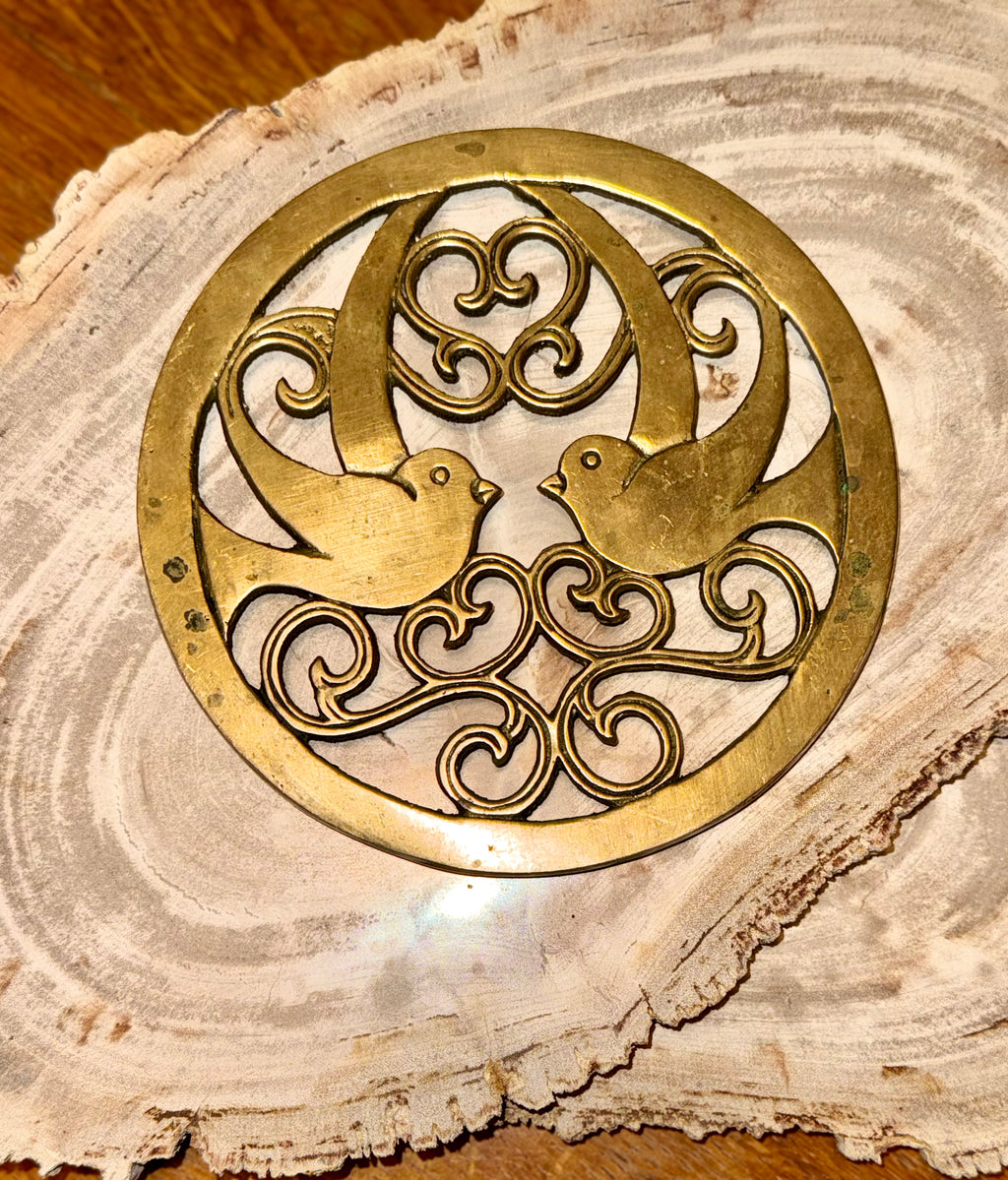 Brass Bird Trivet