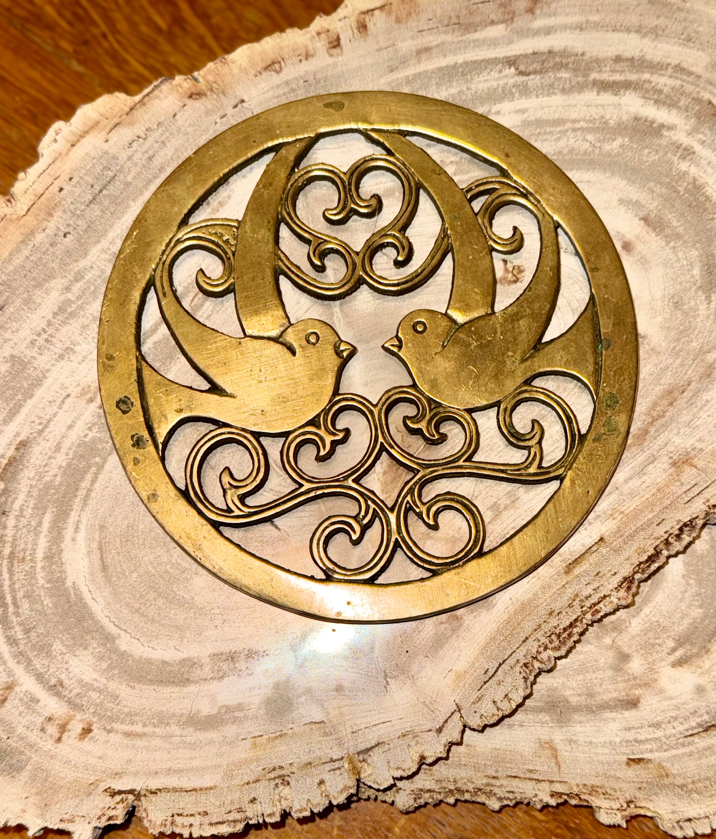 Brass Bird Trivet