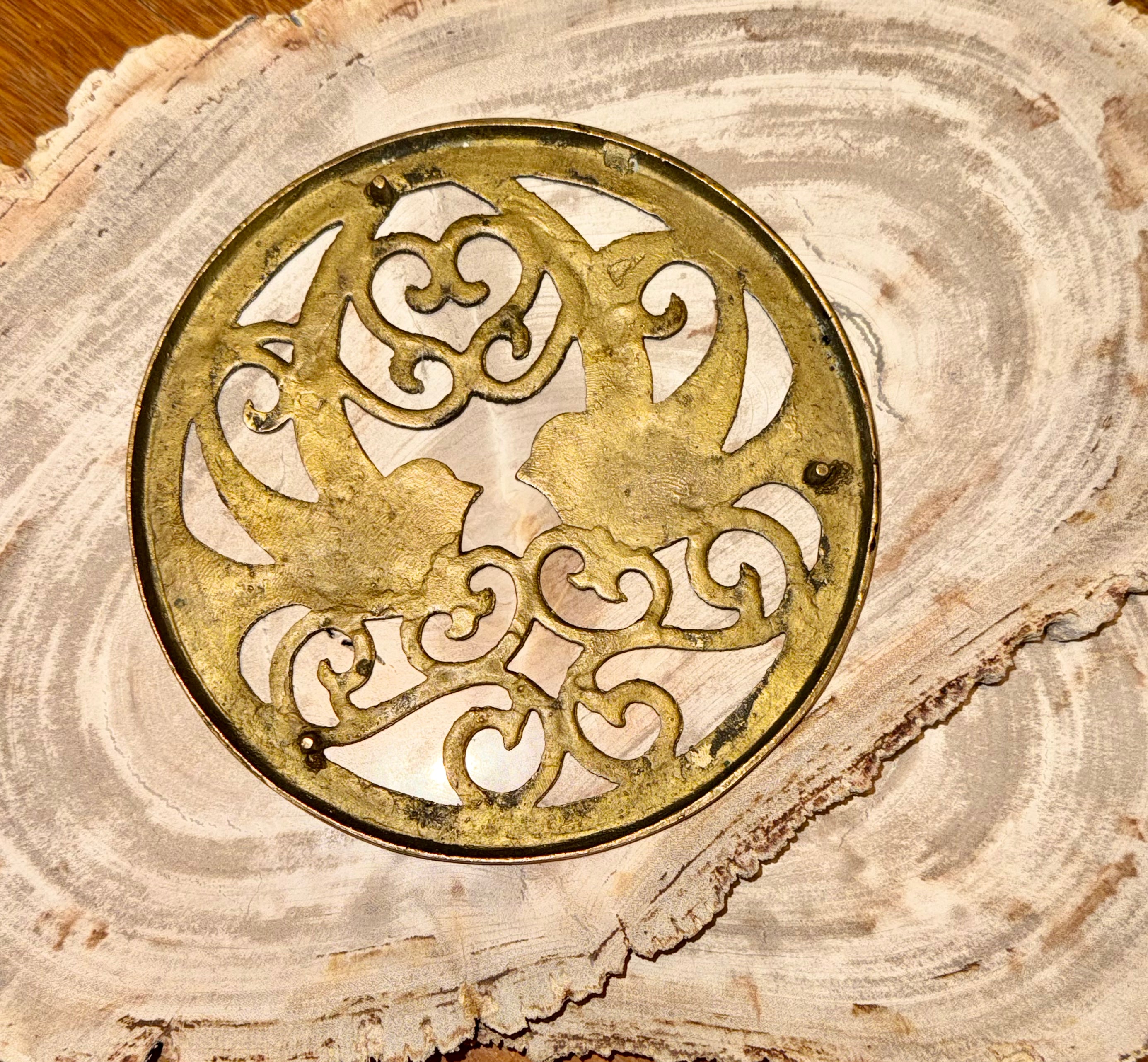 Brass Bird Trivet