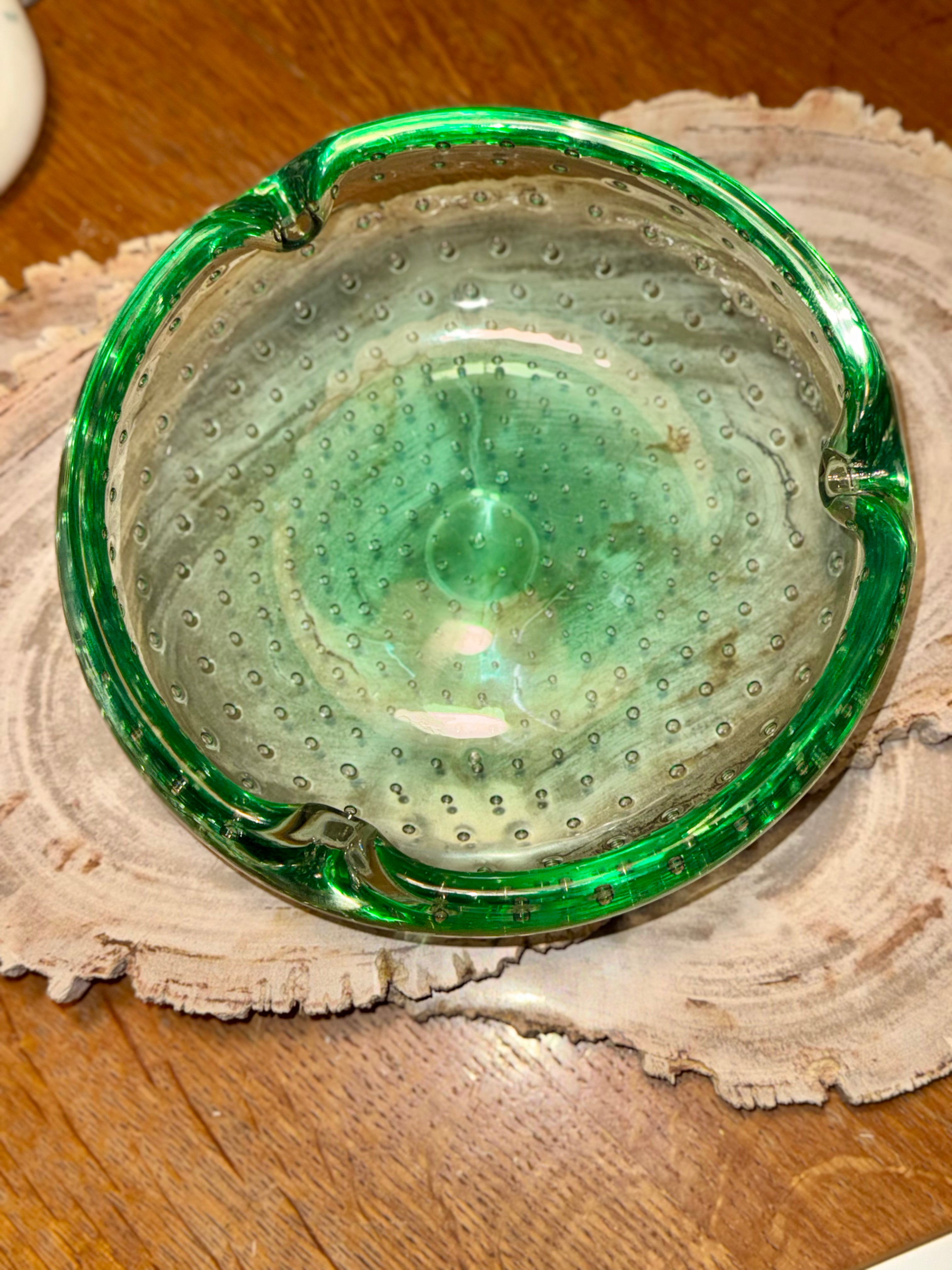 Bullicante Italian Murano Glass Bowl/Ashtray
