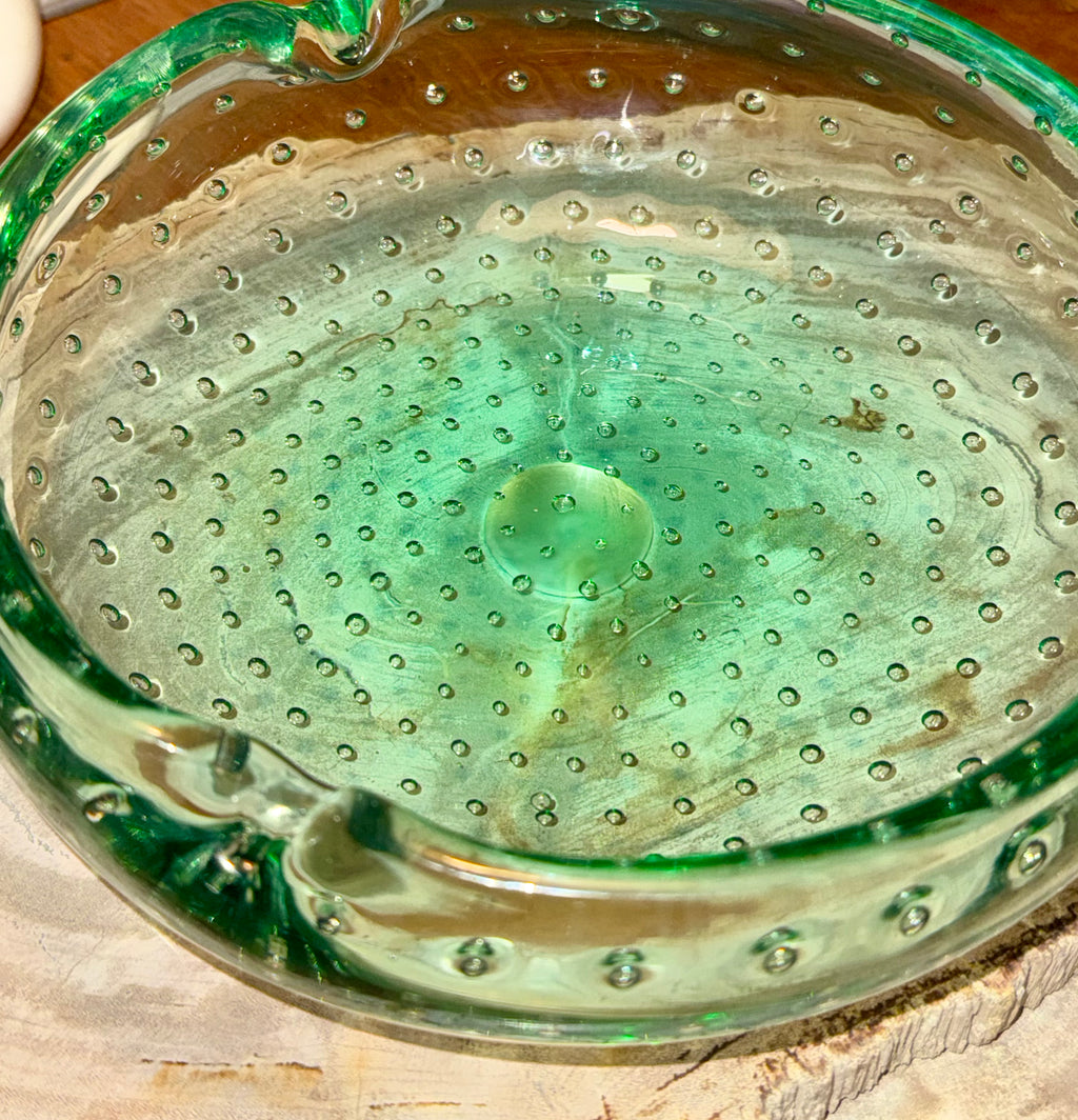 Bullicante Italian Murano Glass Bowl/Ashtray