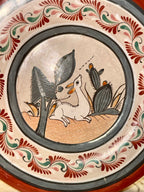 Vintage Tonala Mexican Pottery Wall Plate