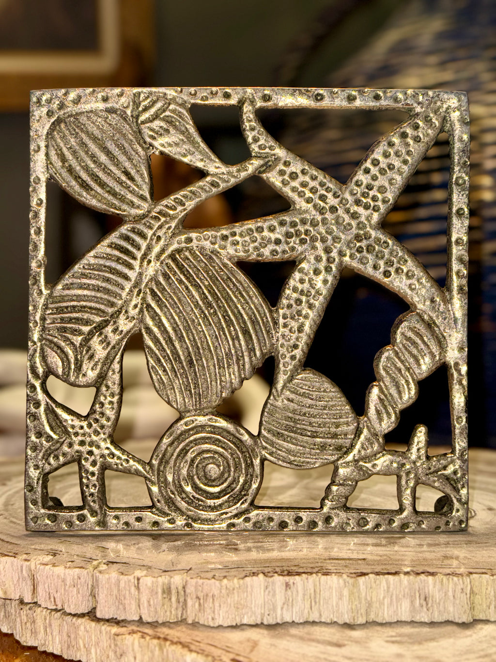 Silver Coastal Shell Trivet