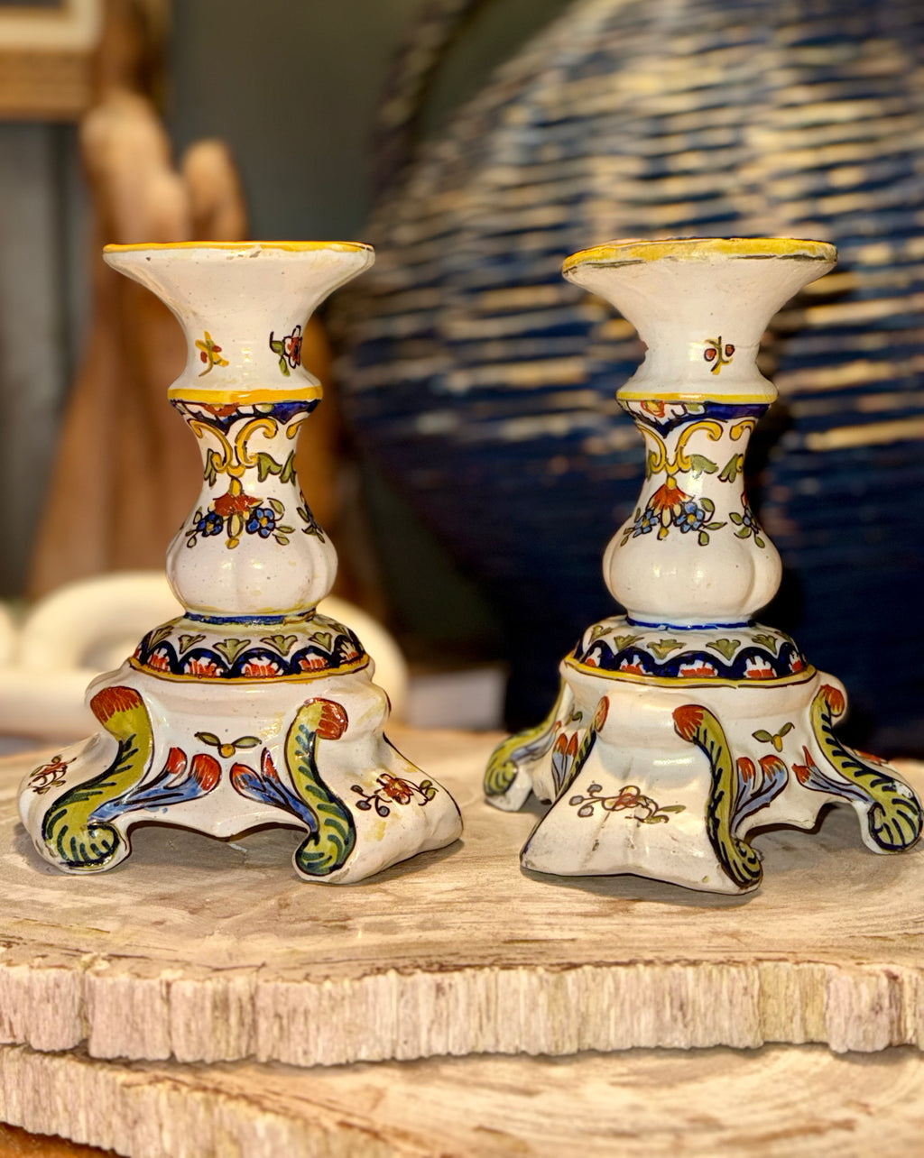 Antique French Candlestick Holders Pair