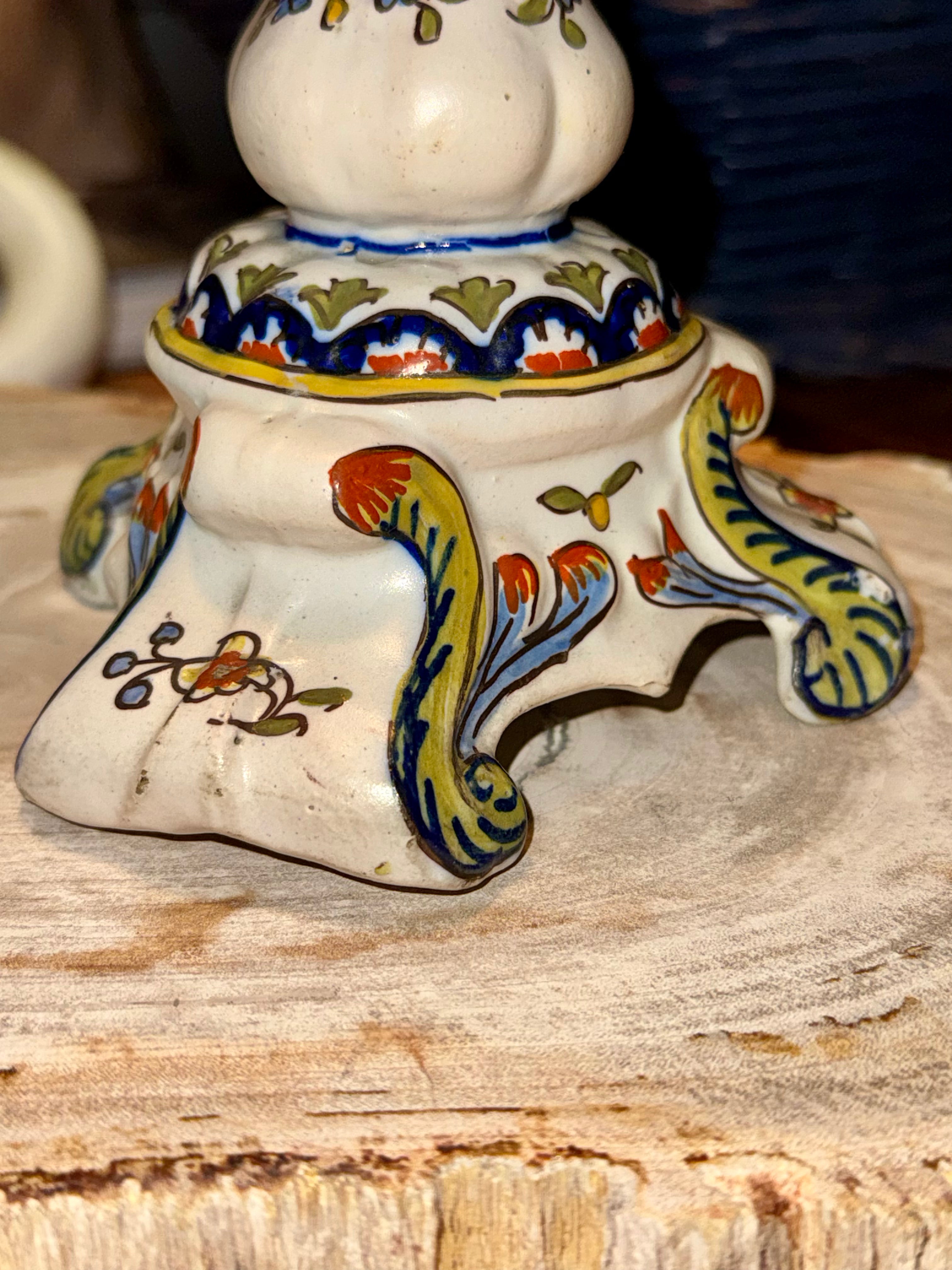 Antique French Candlestick Holders Pair