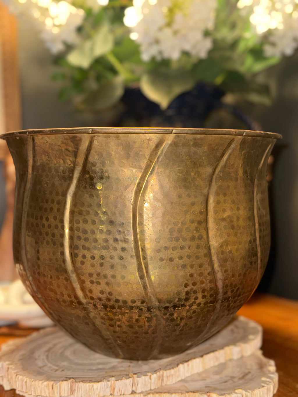 Large Brass Planter