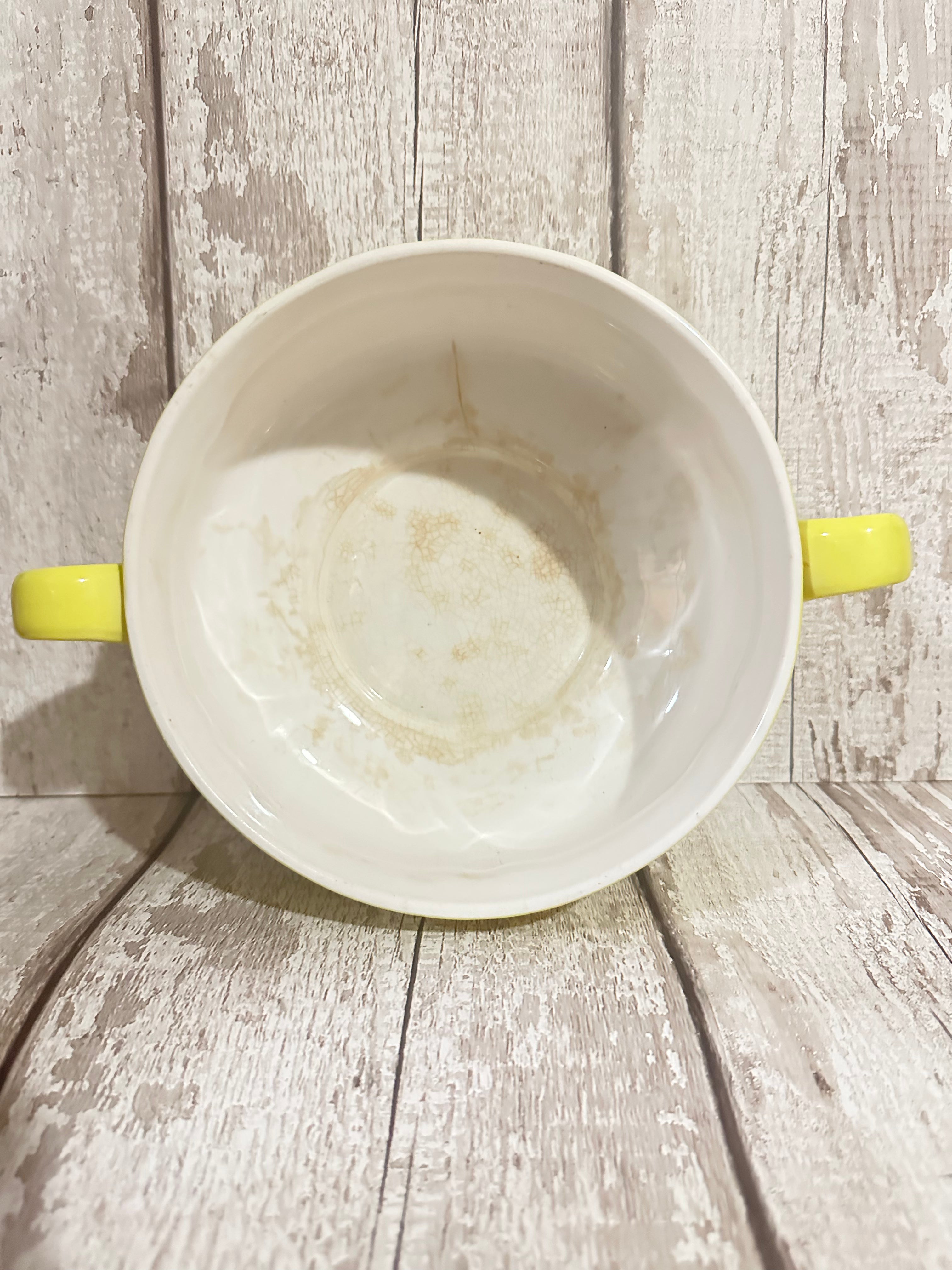 Lemon Federalist Ironstone Tureen Bowl, Made in Japan