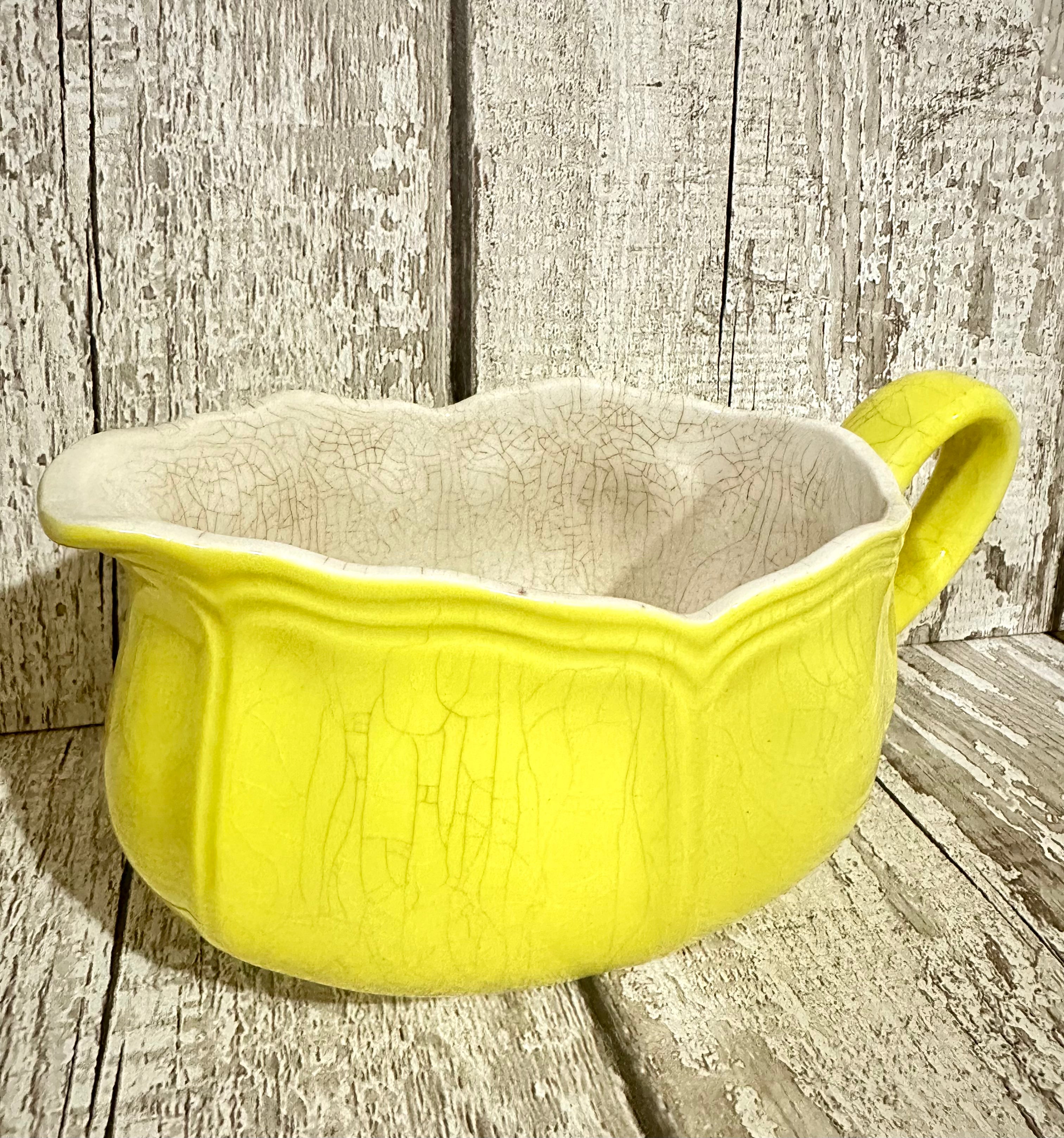 Lemon Federalist Ironstone Gravy Bowl, Made in Japan