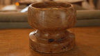 Handcrafted Burlwood Candle Holder – Natural Wood Art with Stunning Grain