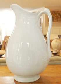 Antique White Imperial Ironstone Water Pitcher by Henry Alcock