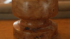 Handcrafted Burlwood Candle Holder – Natural Wood Art with Stunning Grain