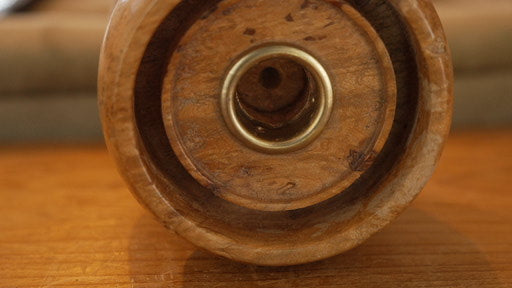 Handcrafted Burlwood Candle Holder – Natural Wood Art with Stunning Grain