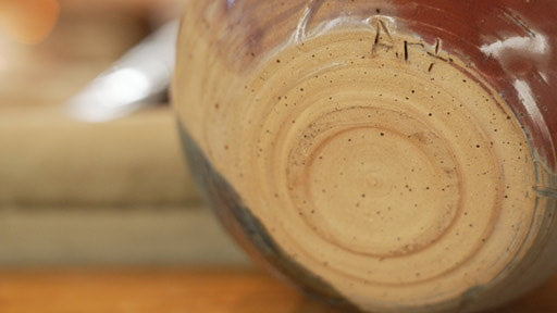 Handcrafted Stoneware Bowl Tricolor Glaze