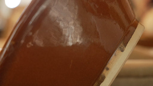 Vintage Suribachi, Japanese Ceramic Grinding Bowl or Mortar Dish