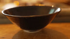 Large Handcrafted Black-Glazed w/ Brown Speckles Pottery Bowl – Studio Art Stoneware