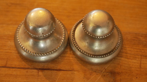 Vintage Croscill Saxony Silver and Crackle Glass Jar (Set of 2)
