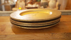 Vintage ELLECI SRL Handcrafted Gold Leaf 13.5" Charger Plates (Set of 4)